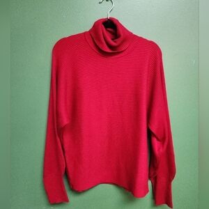 PINQUE Design Studio Red Ribbed Turtleneck Sweater – NWT – Size S
